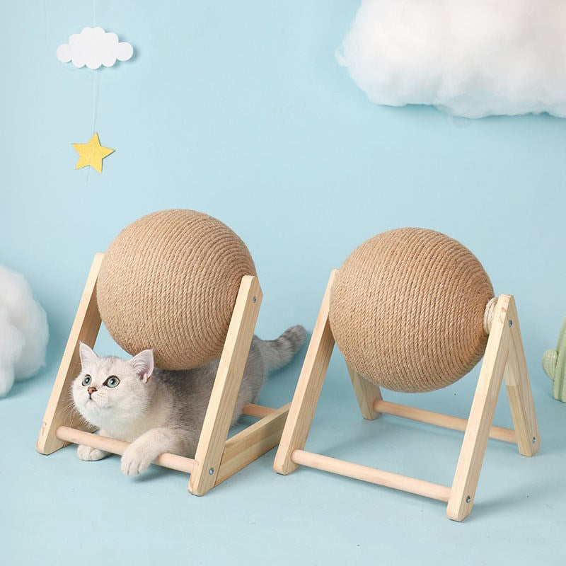 Révolutionnez le Bien-Être de Votre Chat avec la Boule à Gratter en Sisal Naturel !