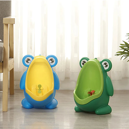 Cartoon Baby Toilet Urinal Boy Wall-Mounted Urinal Frog Shape Boy Standing Urinal Toilet Training Urinal