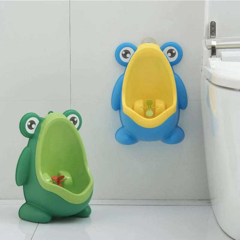 Cartoon Baby Toilet Urinal Boy Wall-Mounted Urinal Frog Shape Boy Standing Urinal Toilet Training Urinal