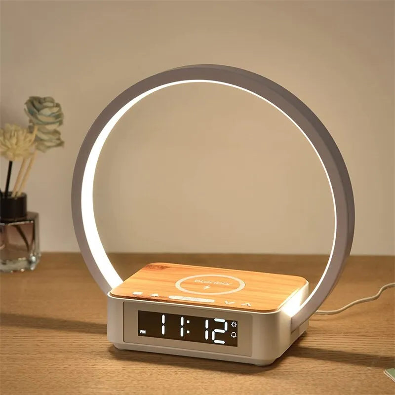 Lampe de Chevet 3-en-1 avec Charge sans Fil - Élégance, Lumière et Praticité Réunies dans Votre Chambre