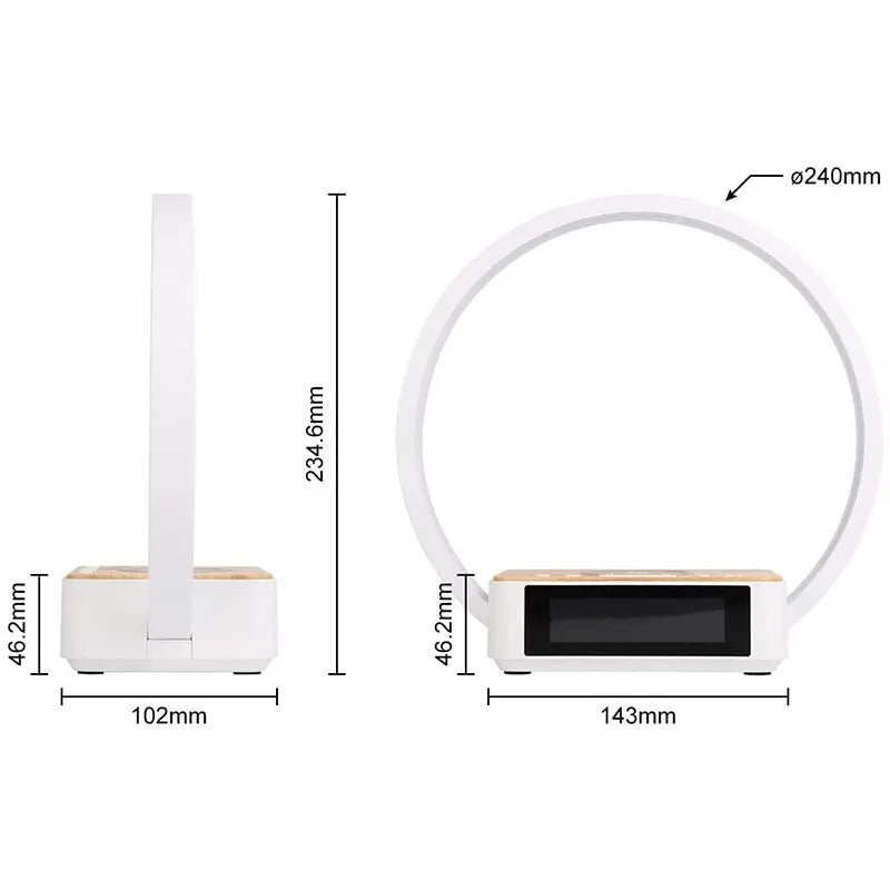 Lampe de Chevet 3-en-1 avec Charge sans Fil - Élégance, Lumière et Praticité Réunies dans Votre Chambre