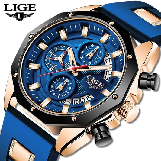 Luxury LIGE Men's Watch: Elegant Style, Impeccable Functionality, Limitless Adventure!