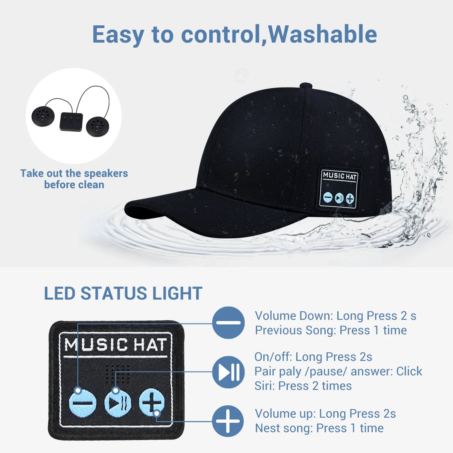 Casquette Bluetooth GDLYL - Le Rythme de Vos Aventures en Musique!